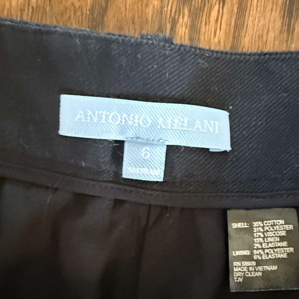ANTONIO MELANI Black Trousers, size 6 - Picture 4 of 8